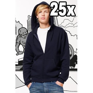 25x Kapuzen-Sweatjacke mit Ihrem Motiv bedruckt - Siebdruck-Textildruck im ExpressService